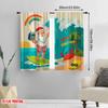 2pcs,2D Plane Printing Popular Curtains Santa Surfing Beach Polyester Easy Install (without Rod) Decorations Outdoor for Living