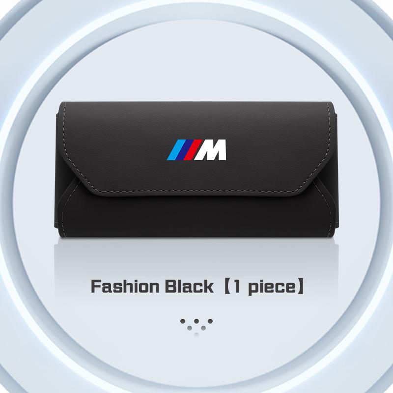Leather Car Sunglasses Holder Glasses Case For BMW M M6 M2 M3 F32 E53 E60 E90 E91 E92 E93 F01 F30 G80 Visor Eyeglass Storage Box FVLBG1