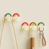 6Pcs Plastic Wall Door Hook No-Drill Towel Hanger Multifunctional Rainbow Hook  Kitchen