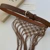 Boho Bohemian Style Belts Retro Woven Tassel Waistband Vintage Tassel Weave Belts  Women