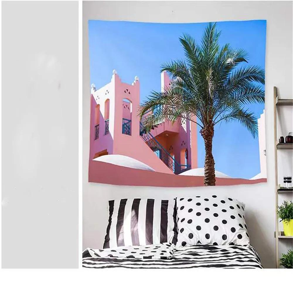 Fashion Home Decoration Tapestry Window Landscape Natural Ocean Pattern Bedroom Living Room Tapestry