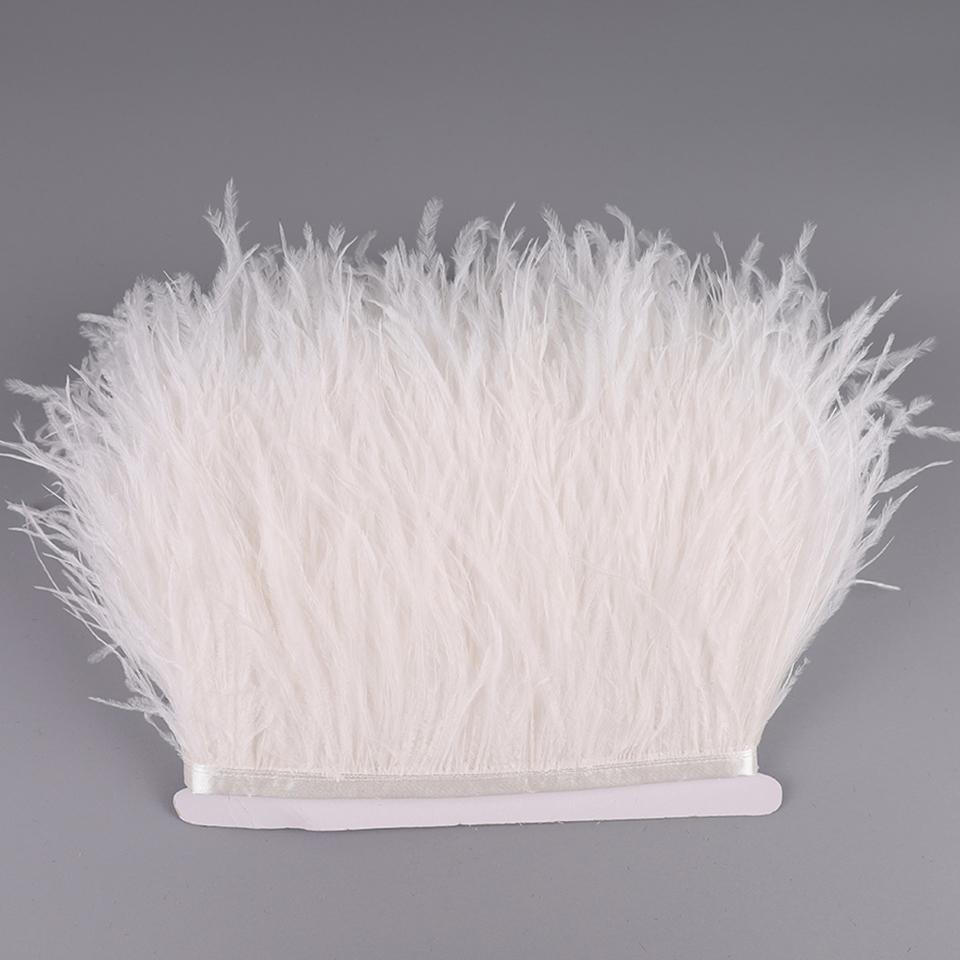 2М Страусиные перья на ленте для рукоделия шитья в платье декоративные перья на тесьме бахрома для одежды