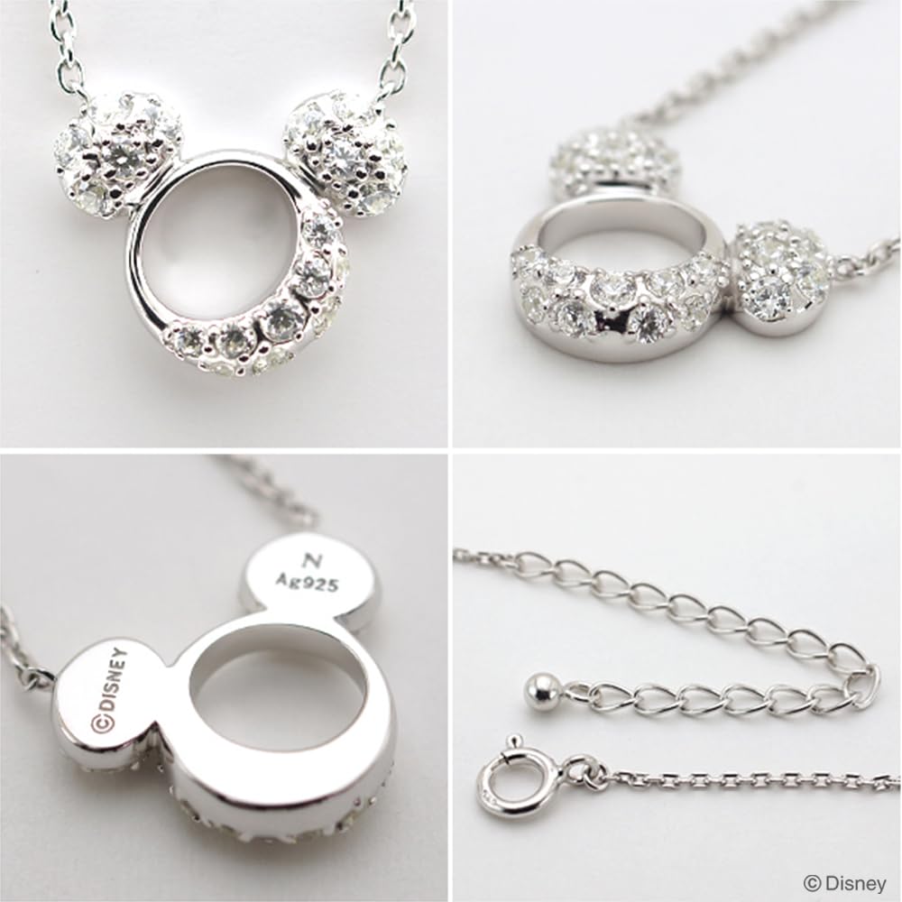 Серебряный кулон Disney Mickey, ожерелье с Микки Маусом для взрослых, подарок Disney, кубический цирконий [Disney] (VPCDS20154)