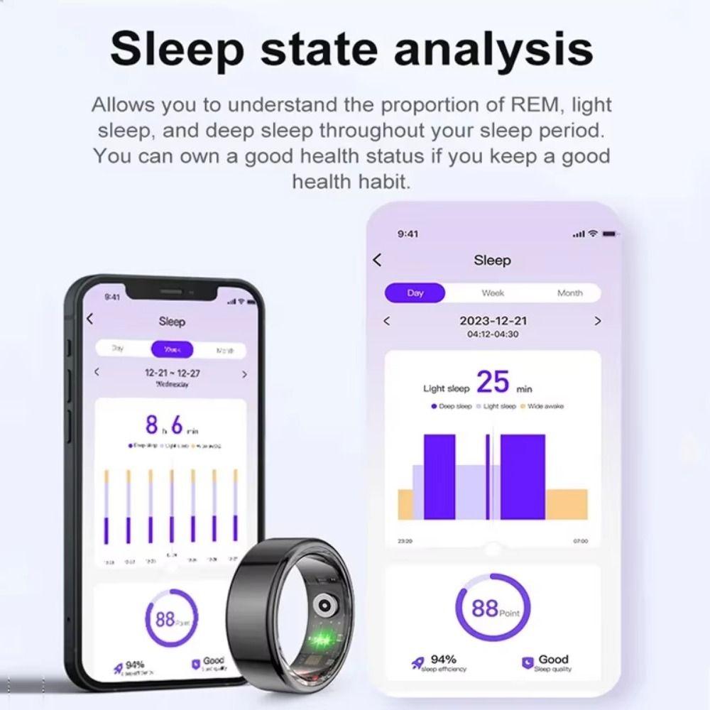 Sleep/Step Tracker Intelligent Sleep Tracker IP68 Waterproof Blood Oxygen Monitor Men