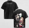 Sword Art Online Asuna Graphic‑Print Unisex Retro Washed Oversized Cotton Short‑Sleeve T‑Shirt