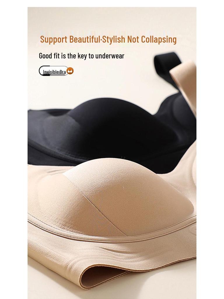 Бесшовный бюстгальтер с мягкой поддержкой, предотвращающий провисание, с гелевой спинкой для женщин - Большой размер