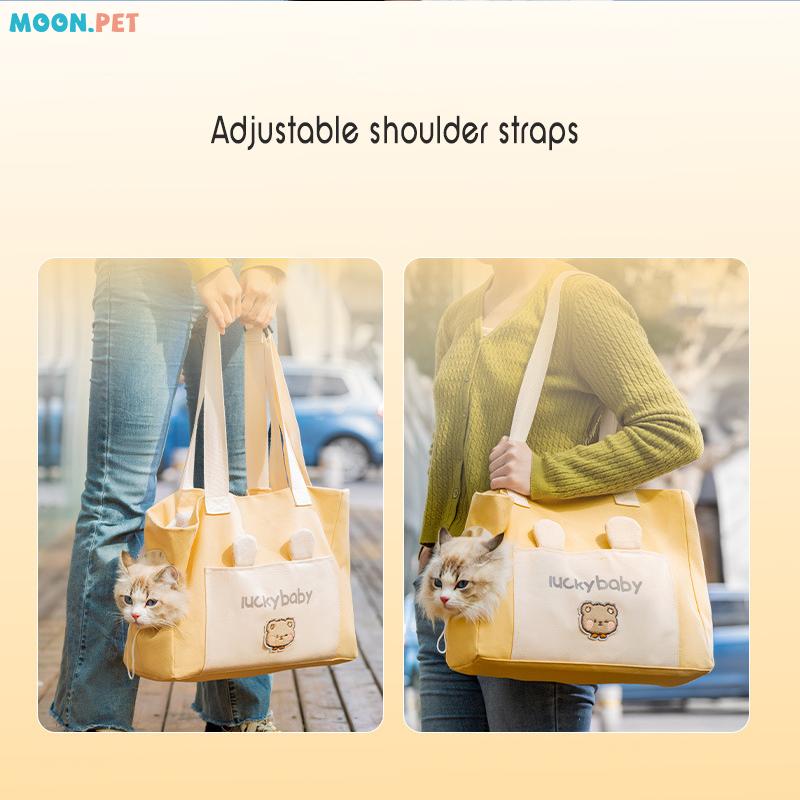 Pet Bag Out Lucky Baby Портативная сумка для кошек на одно плечо Теплая холщовая сумка Портативная сумка для собак Маленькая собака Открытая сумка для кошек Товары для животных