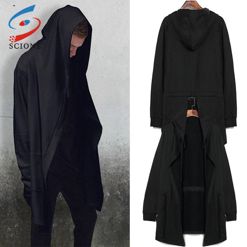 SCIONE Куртка мужская с капюшоном, свитер с длинным рукавом, мантия в стиле хип-хоп, мужская верхняя одежда, повседневные стандартные пальто
