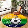 1pc Soccer Goal Round Chair mat Area Rug - Non-Slip, Floor Mat for Office, Bedroom, home decor Christmas Gift p0811225