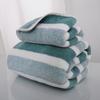 1 шт. Супермягкое полосатое банное полотенце из кораллового флиса, Современное тканое прямоугольное полиэстеровое полотенце, Супервпитывающее и приятное для кожи банное полотенце