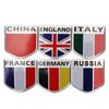 Германия Великобритания Италия США Франция Флаг Металлический Значок Наклейка На Автомобиль, Патриотичный Модифицированный Шильдик Эмблема Для Кузова Автомобиля Снаружи