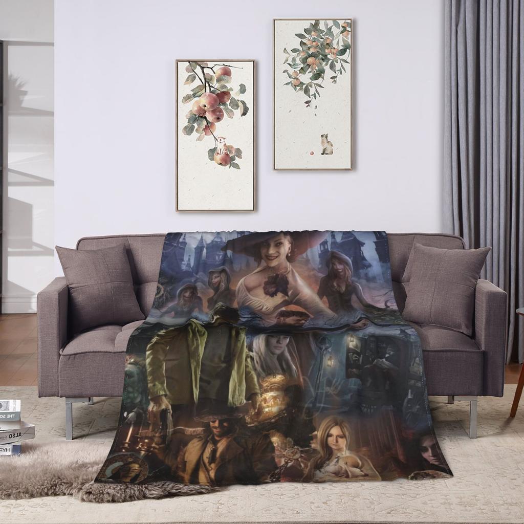 Resident Evils Village Soft Blanket  Kids Plush Throw Blanket Print Couch Chair Flannel Bedspread Sofa Bed Cover