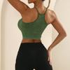 Женские однотонные спагетти с тонкой лямкой Racerback для тренировок, йоги, тренажерного зала, фитнеса, спортивные топы