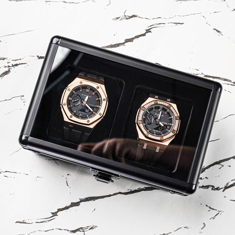 Casio Унисекс Жидкокристаллические, Аналогово-цифровые Двойной дисплей Серия 48,5 мм Черные часы GA-2100-1A1(Watch8--)