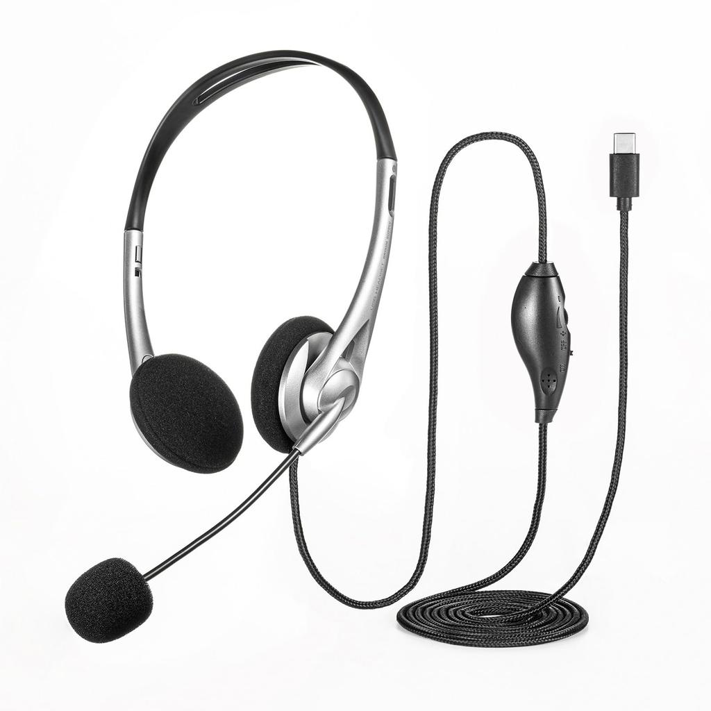 Sanwa Supply USB TypeC Гарнитура MM-HSTC03SV