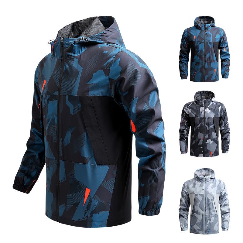 Men Jacket Camping Hiking Windbreaker Quick Dry Splashproof Outdoor Sports Walking Climbing Trekking Coats