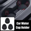 3Pcs Black Car Water Cup Holder Universal Cup Holder Stopper  Bottle Glass Accessories
