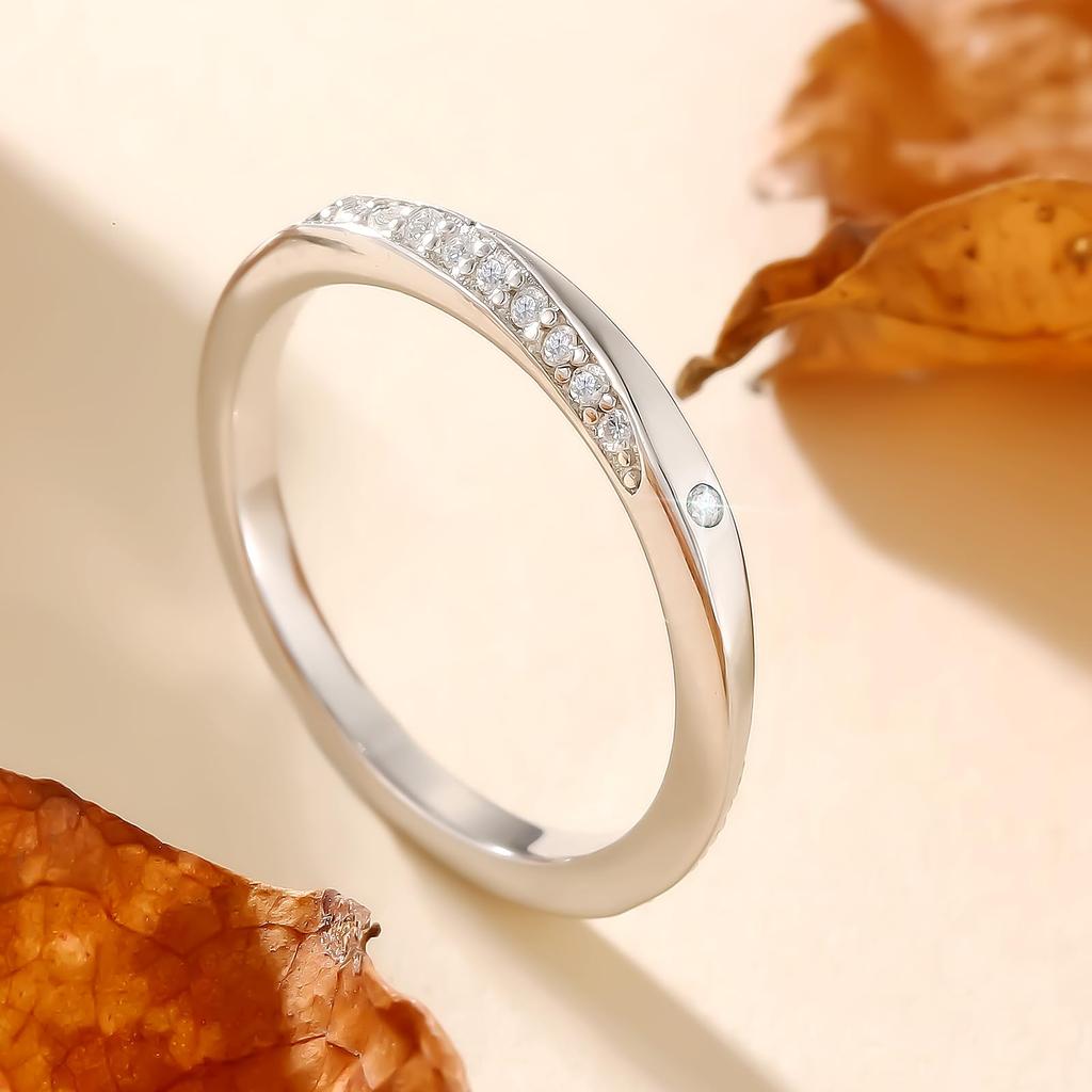 Moissanite S925 Sterling Silver Wedding Artificial Fashion Popular Gift for Gift Box Included [KRKCLIFE] Ring, Women's Ring, Diamond, Hypoallergenic,