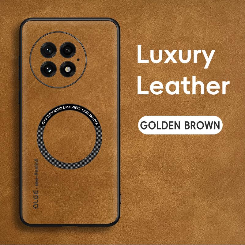Чехол для OnePlus 13 Роскошный Магнитный Кожаный Чехол для Телефона Для OnePlus 13 One Plus 13 OnePlus13 Для Magsafe Беспроводная Зарядка Обложка