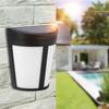 Solar Powered Wall Mount Light Outdoor Garden Landscape Fence Yard Lamp Pure White