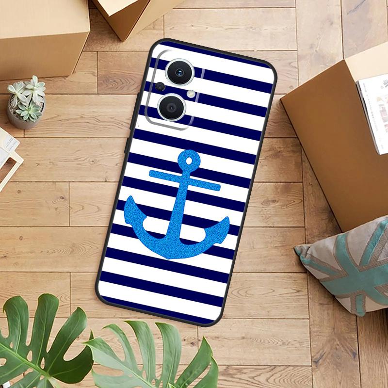 Чехол Полосы Якорь Лодка Штурвал Для OPPO Reno 13F 14F 12F 10 11 12 13 14 Pro 7 8 Lite OPPO Find X6 X5 X8 X9 Pro