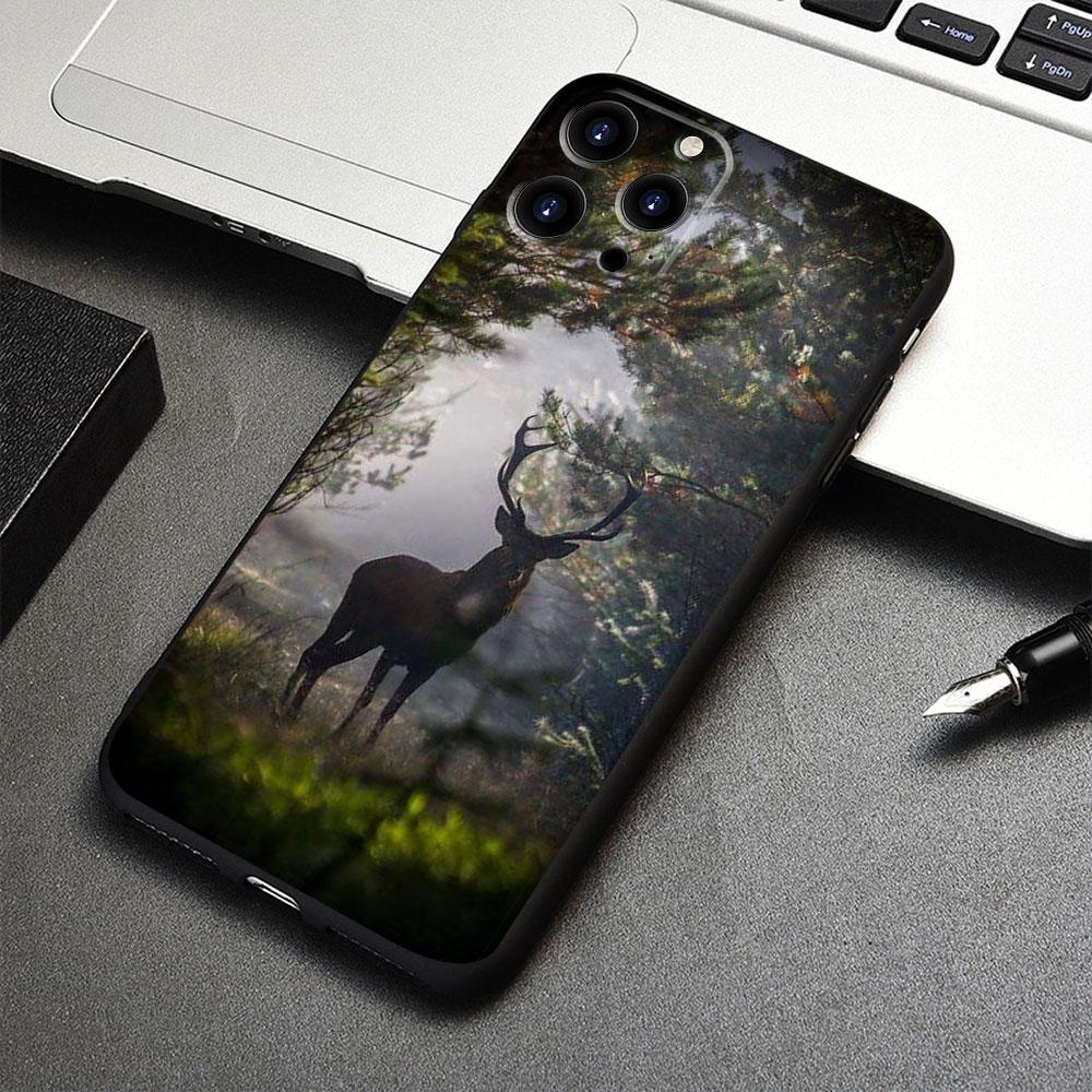Deer Hunting Camo For iPhone 11 12 8 Plus 7 XR X XS 14 13 Pro Max 5S SE2022 Mini SE SE2 6S 6 Protection Cell Coque