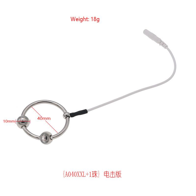 Кольцо из нержавеющей стали с бусинами, электрошоковое кольцо для пениса, униполярные аксессуары, импульсные игрушки для взрослых, инструменты для страсти, товары для взрослых