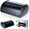 Black steel bread bin 36x23x14.5 cm