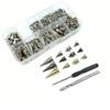 80 Sets Mixed Size Clothes Spikes Kit DIY Decoration Cone Screw Punk Rivet  Leather Craft