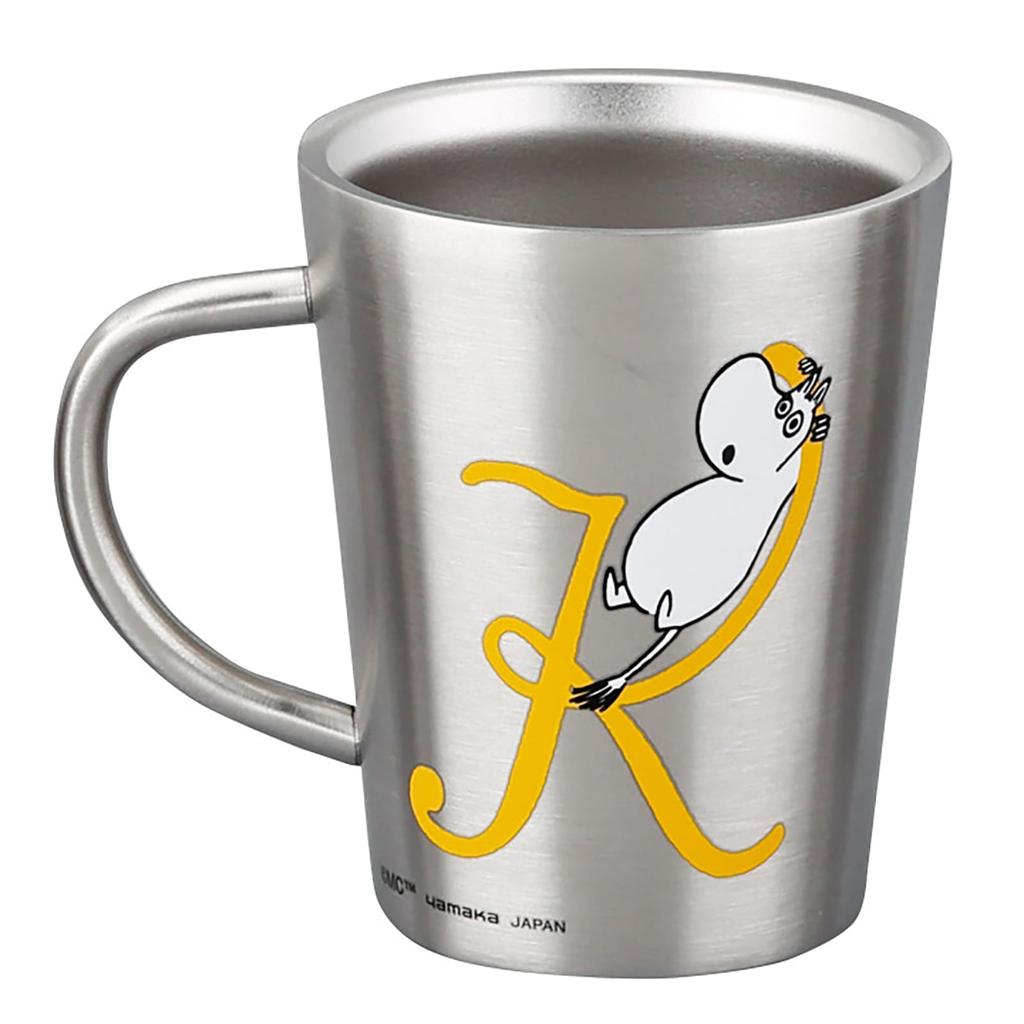 Мумин из нержавеющей стали сохраняет диаметр 9 x Инициал дня рождения Разное Сделано в кружке, Термостойкий, тепло, Двустенный, 360 мл, прибл.. 11см, "К",