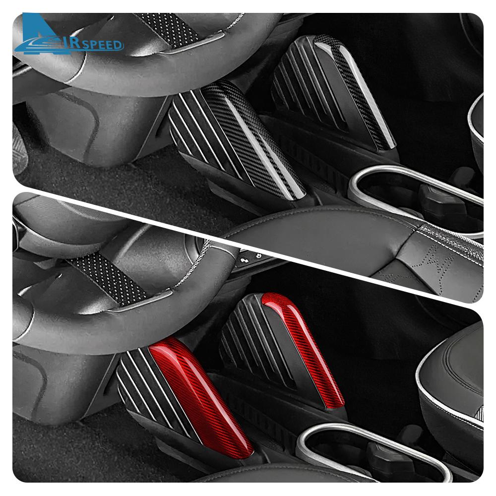 Real Hard Carbon Fiber Center Console Side Sticker for BMW Mini Cooper J01 EV E SE 2024 Electric Interior Panel