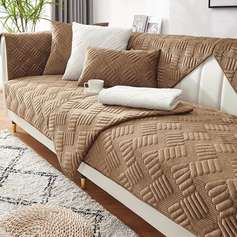 Зимняя подушка для дивана, современная простая тканевая подушка для дивана, чехол для дивана, нескользящий чехол для дивана, ткань