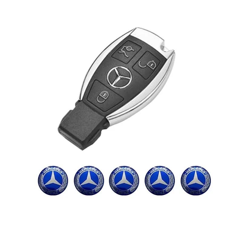 GLC GLB 14 мм Наклейки-эмблемы на ключ автомобиля Аксессуары Для Mercedes Benz AMG E S C A B Класса GLE GLS CLS GLC CLA GLA GLK GLB W205 W20