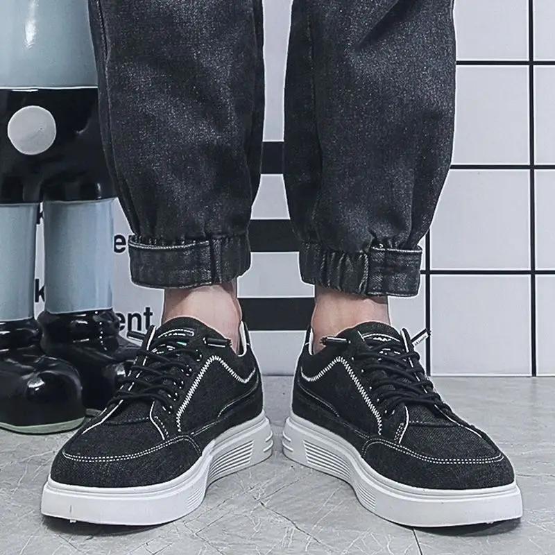 Мужская обувь на плоской подошве, нескользящая, дышащая, мужская повседневная обувь, не из кожи, бесплатная доставка, тренд 2024 года, акция, новое предложение, рабочие кроссовки