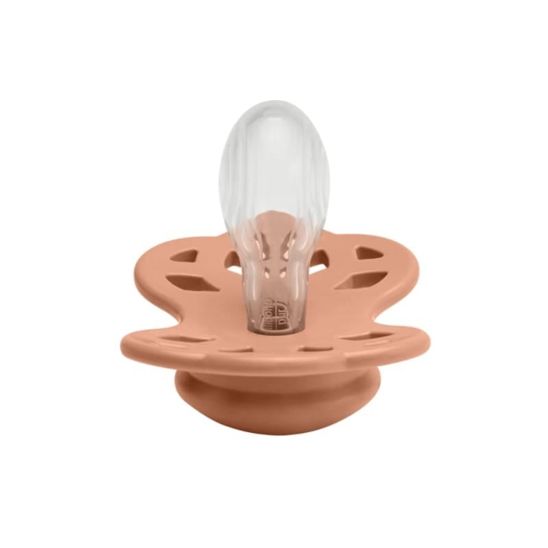 Smoczek Silikonowy Symetryczny Infinity M Peach 6M+, Bibs