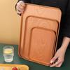 Yangge PP Plastic Imitation Oak Grain Rectangular Serving Tray