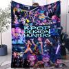 K-POP D-Demon-Hunters Фланелевое одеяло Плюшевое теплое покрывало Для офиса Дневной сон Дома Отдых На открытом воздухе Кемпинг Путешествия Фанаты Девочки Милый подарок
