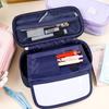 Pen Slot Students Pen Bag Large Capacity Stationery Storage Pouch Simple Pencil Cases  Office