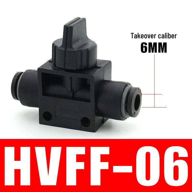 Pneumatic BUC-6-10 Hand Valve: 8mm Air Hose, 12mm Manual Straight Valve with Quick Connect Fitting