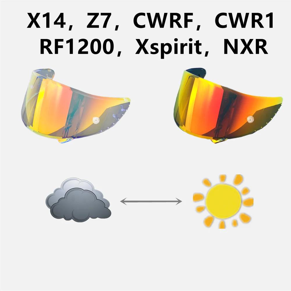 Фотохромный визор для SHOEI Z8 X15 RF1400 CWR-F2 NXR1/2 X14 Z7 CWR1 RF1200 Xspirit GT Air1/2 Neotec CNS-1 TC-5/9 Защитное стекло для шлема