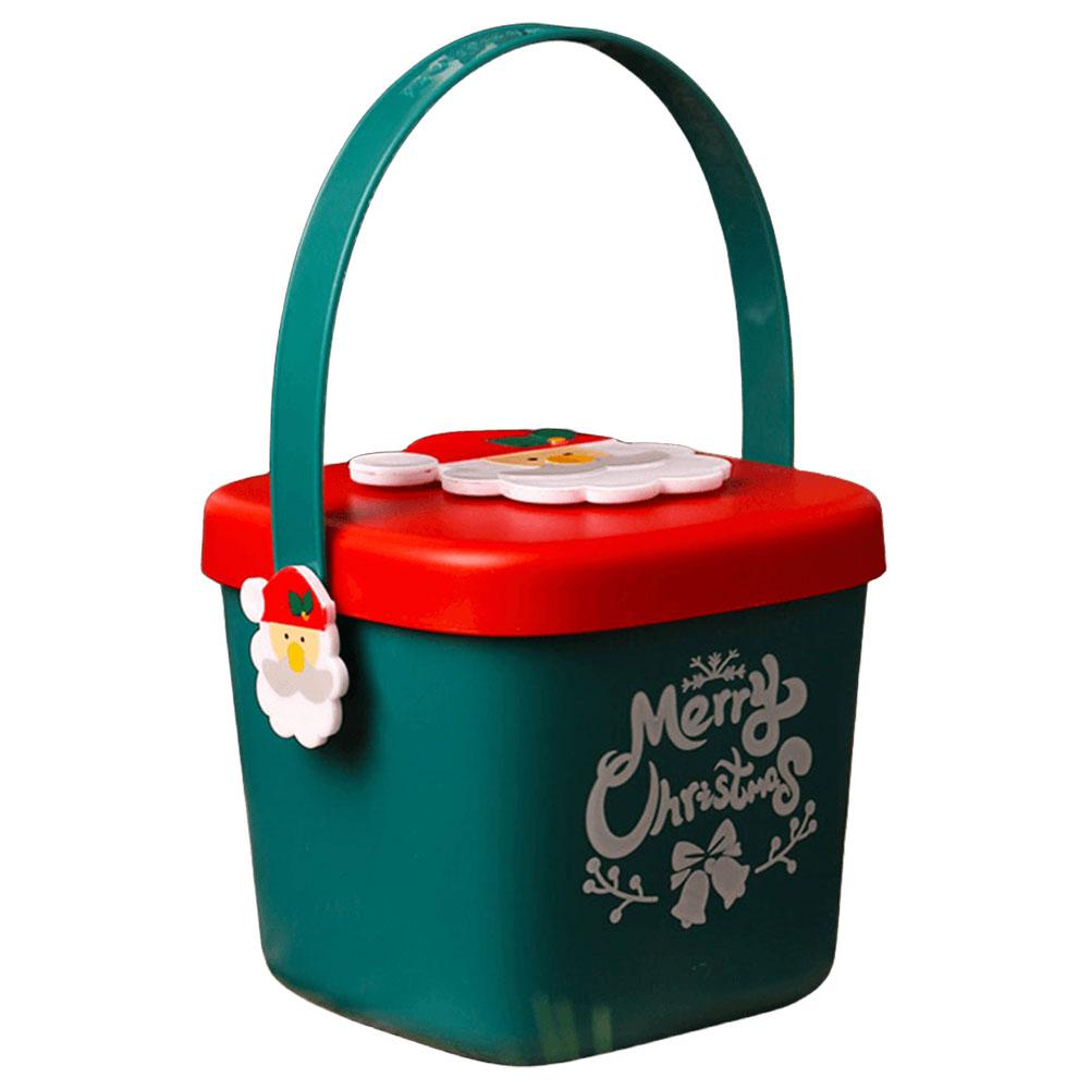 Рождественский контейнер для конфет с ручкой, многоцелевые подарочные коробки для подарков на праздники, рождественские и зимние товары для вечеринок