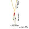 Israel Palestine Map Pendant Necklace For Women Men Arabic African Jamaica Stainless Steel Gold Color Chain Necklaces Jewelry