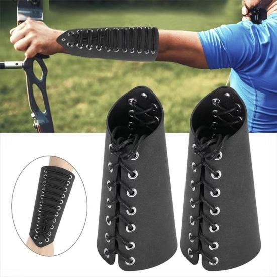 Vintage Wrist Guard Stylish Faux Leather Medieval Punk Arm Protector Lace Up Arm Belt for Parties Festivals Costume