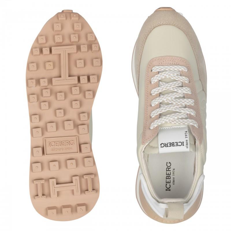 Iceberg luxury Italian sneakers women's shoes sand/pink - Size: 39