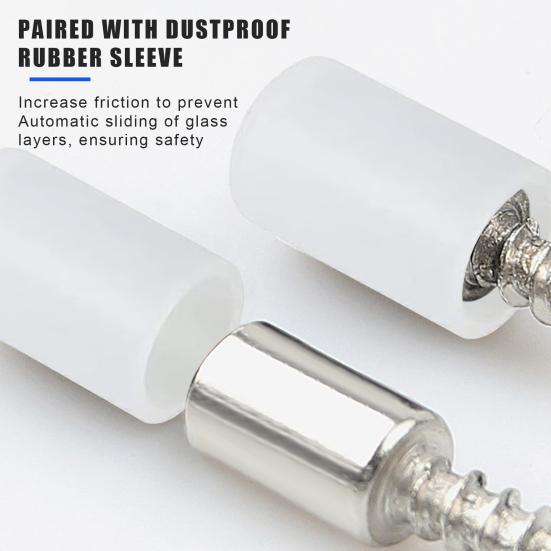 20/50/100 шт. Саморезы, опорные штифты для ламината, самосверлящие полочные штифты с нескользящей втулкой для мебели, книжного шкафа, гардероба