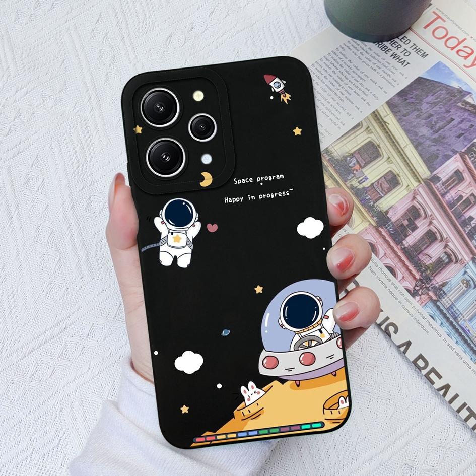 Для Xiaomi Redmi K60 12 10 9 8 9A 9C 10C 12C A1 + A2 + чехол для телефона противоударный матовый жидкий мягкий силиконовый чехол для телефона астронавта для Redmi бамперы