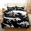 Print Dinosaur Bone Skeleton Child Duvet Cover Bedding Set Microfiber Fabric Bedroom Quilt Set With Pillowcases Double Single