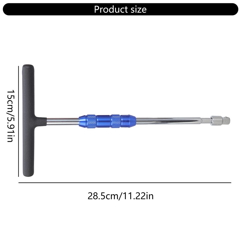 T Handle Quick Change Wrench Set T Bar Socket Wrench Include 1/4 To 3/8Inch Adapter for Motorcycle Tool Accessories