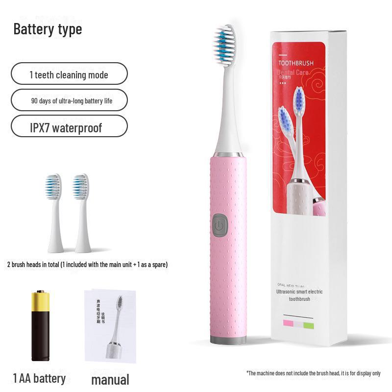 Универсальная перезаряжаемая беспроводная электрическая зубная щетка Sonic для взрослых и детей — набор для пары с дополнительными насадками