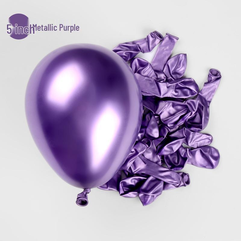 Набор из 100 штук 5-дюймовых металлизированных шаров без запаха для детского декора, свадеб и вечеринок по случаю первого дня рождения
